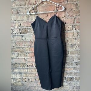 ASOS Black Strappy Midi Dress